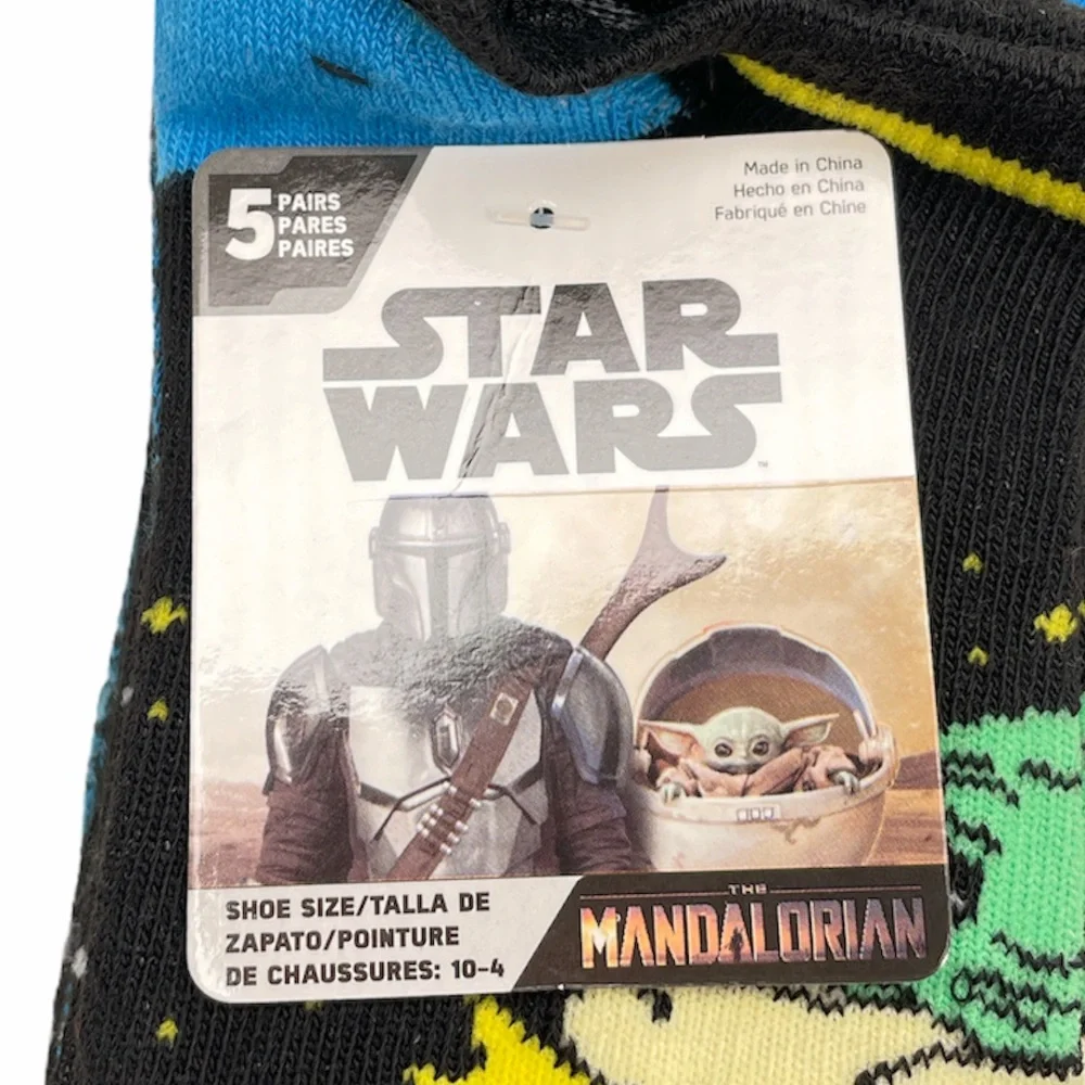 Star Wars Mandalorian Ankle Socks, 5 Pairs, Blue